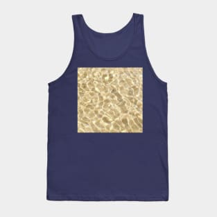 Reflection Of Ocean Waves On Gold Sand Tank Top